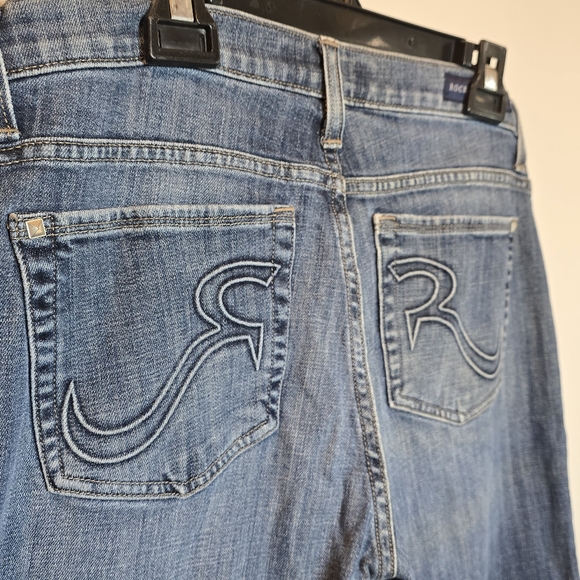 Rock & Republic Women's Jeans Berlin Sz 14 Straight Leg Lightly Acid Washed - Picture 6 of 7
